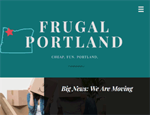 Tablet Screenshot of frugalportland.com